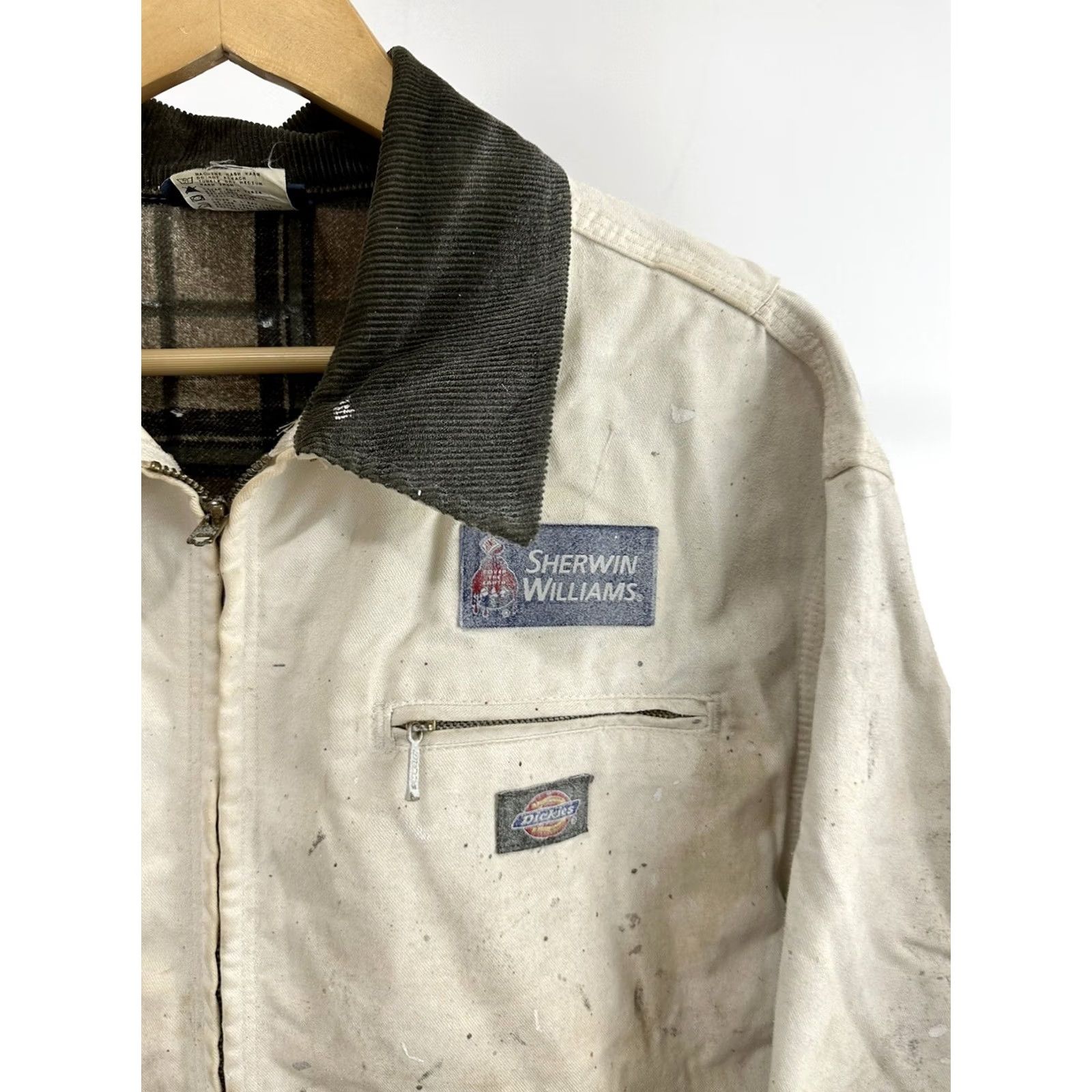 Dickies VTG Dickies Lined Detroit WIP Work Paint Spatter White Canvas Jacket XL Men's Vintage Dickies Jacket XL White Detroit Paint Spatter Size US XL / EU 56 / 4 - 4 Thumbnail