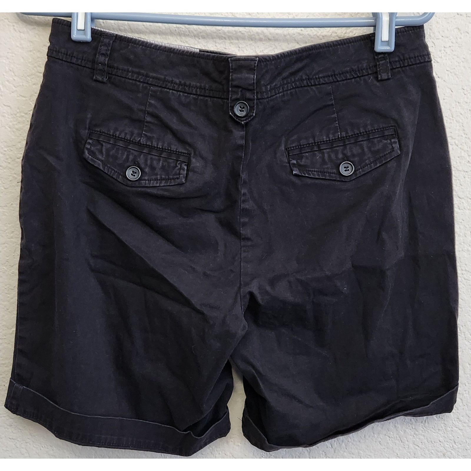 Dockers Dockers Black Mid Rise Curvy Flat Front Shorts 8P Size 32" / US 10 / IT 46 - 2 Thumbnail