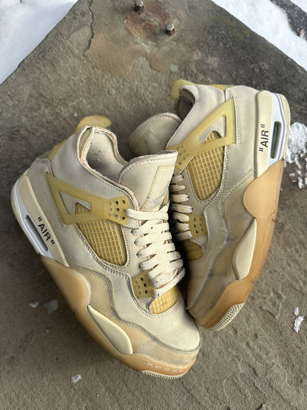 Jordan Brand × Off-White Nike Off-White Air Jordan 4 Retro SP Sail size 9.5m 11w Size US 9.5 / EU 42-43 - 1 Thumbnail