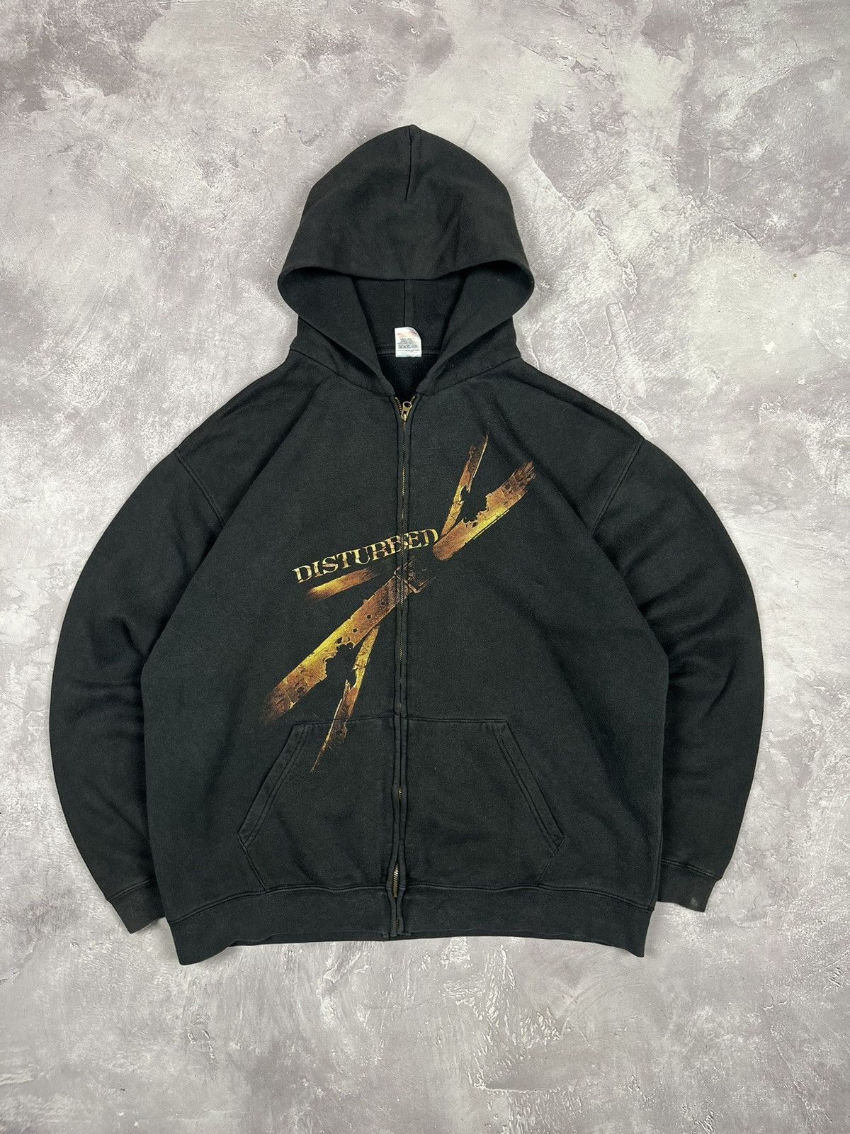 Band Tees 💥 VINTAGE Y2K DISTURBED ASYLUM BLACK ZIP HOODIE Size US XL / EU 56 / 4 - 2 Thumbnail