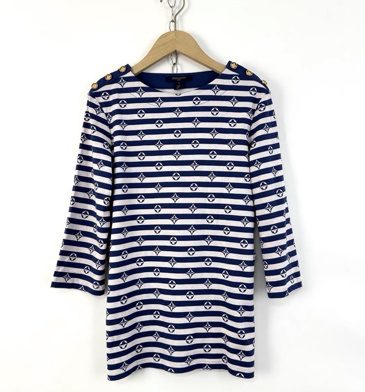 Louis Vuitton Louis Vuitton Monogram Print Three-Quarter Sleeve K12 Size S / US 4 / IT 40 - 1 Thumbnail