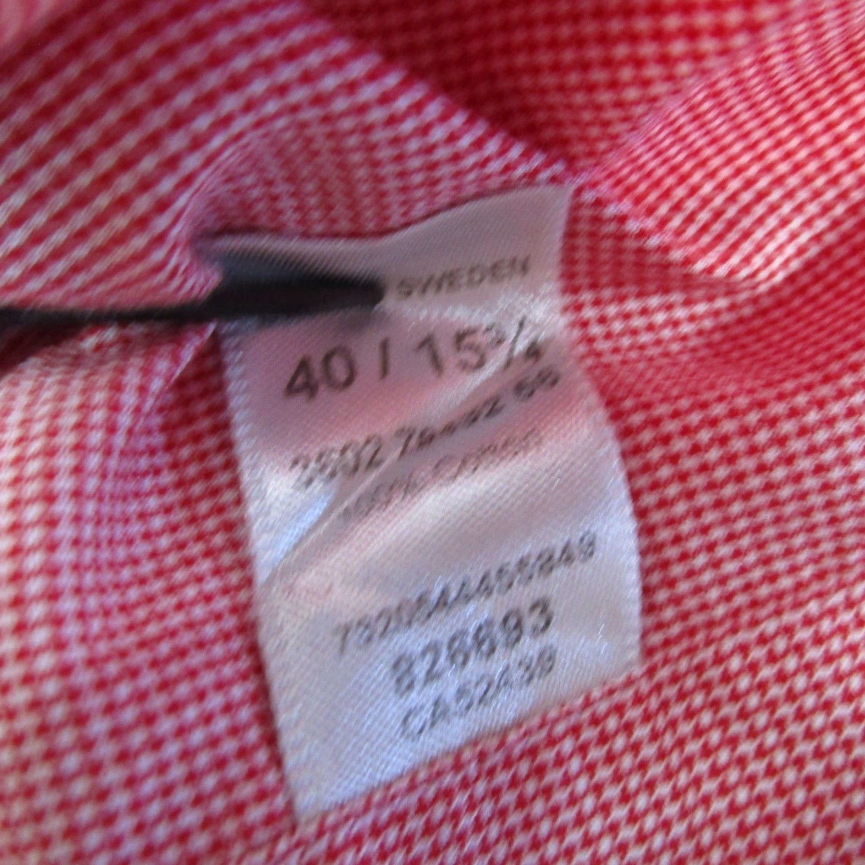 Eton Eton Dress Shirt Mens 15.5 29 Red White Micro Houndstooth Slim Contasting Trim Barrel Cuff Shirt Length 29 Size 42R - 6 Thumbnail