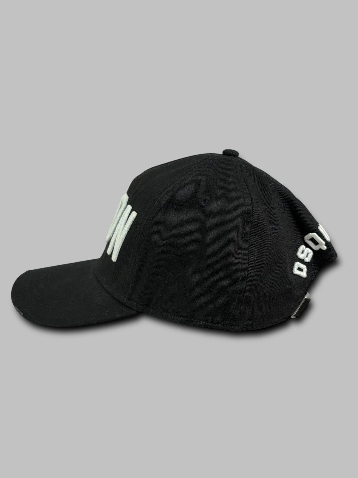 Dsquared2 DSQUARED 2 ICON BLACK BASEBALL CAP DISTRESSED Y2k STYLE Size ONE SIZE - 3 Thumbnail