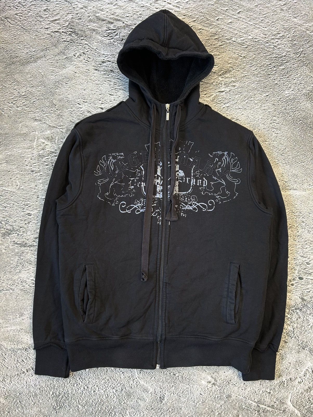 Vintage Y2K zip hoodie vintage black big logo City Hunter Size US L / EU 52-54 / 3 - 1 Thumbnail