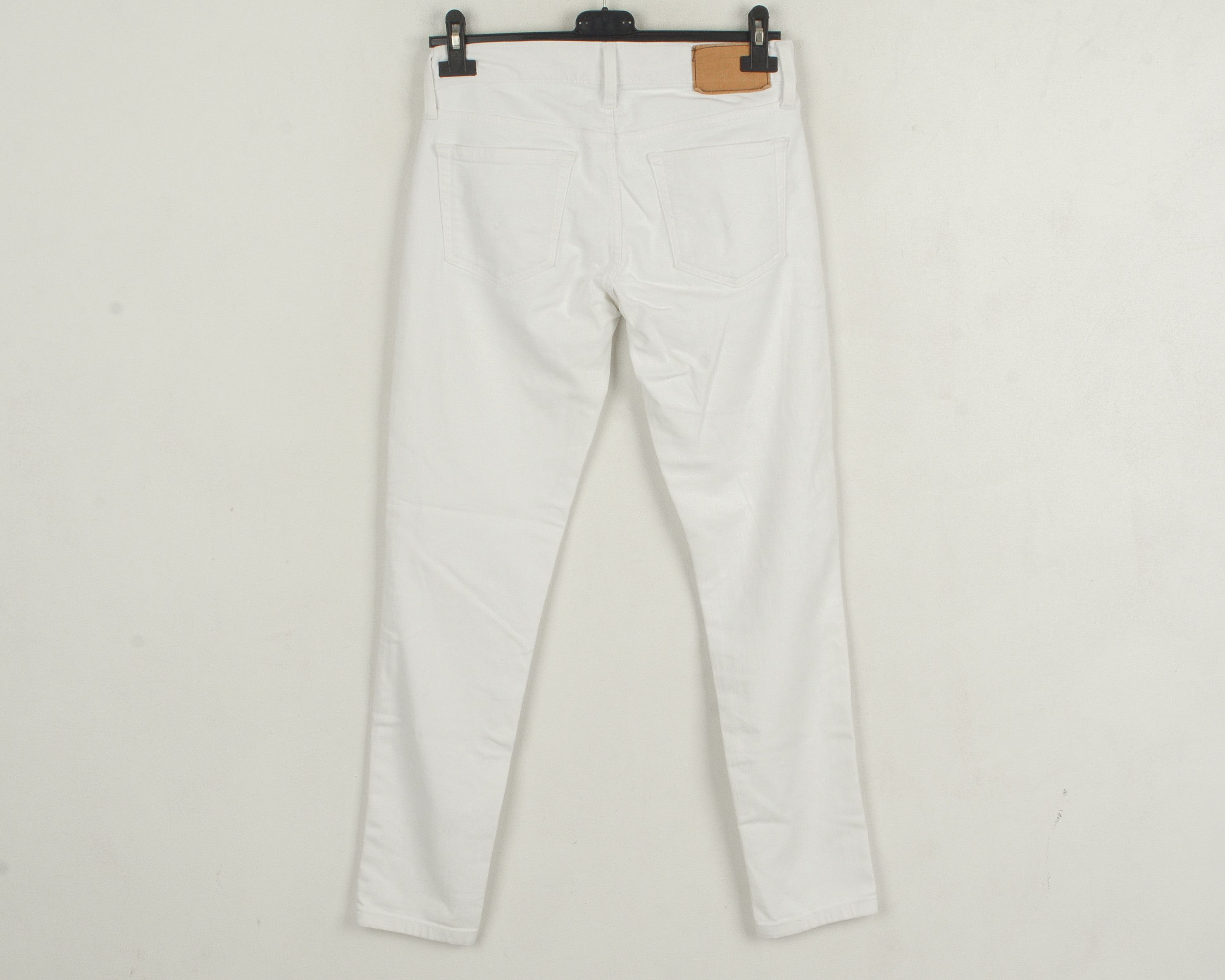 Polo Ralph Lauren Tompkins Skinny Women W26 L30 White Jeans Denim Trousers Size 26" / US 2 / IT 38 - 3 Thumbnail