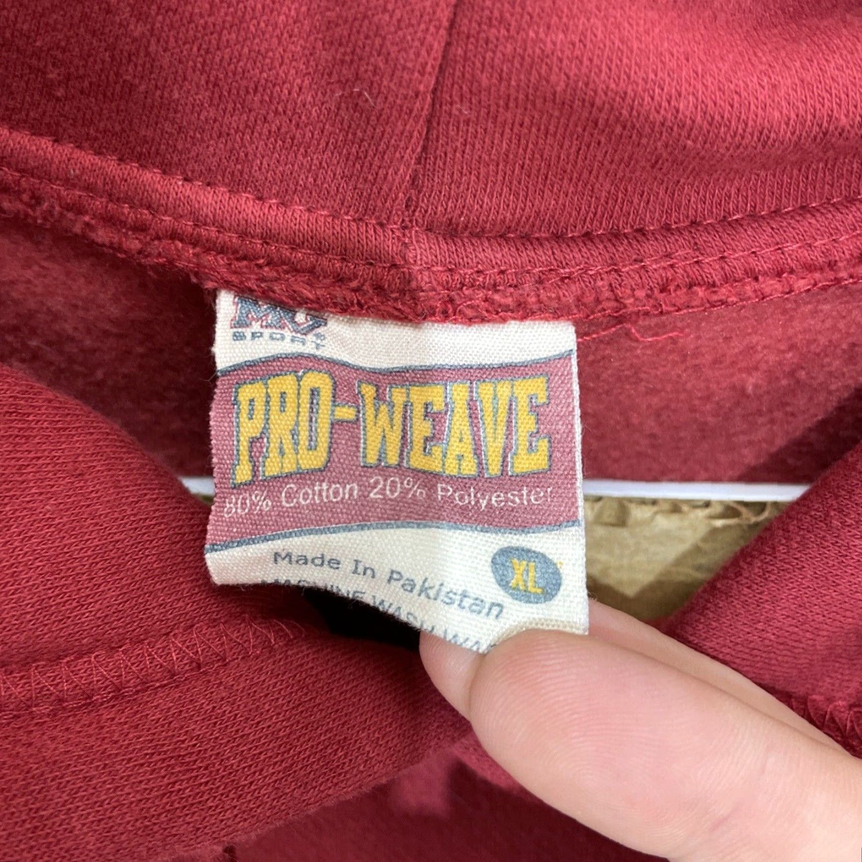 Logo 7 VINTAGE MV SPORT PRO WEAVE USA OLYMPIC Logo Red Pullover Hooded Sweatshirt XL Men Size US XL / EU 56 / 4 - 2 Thumbnail