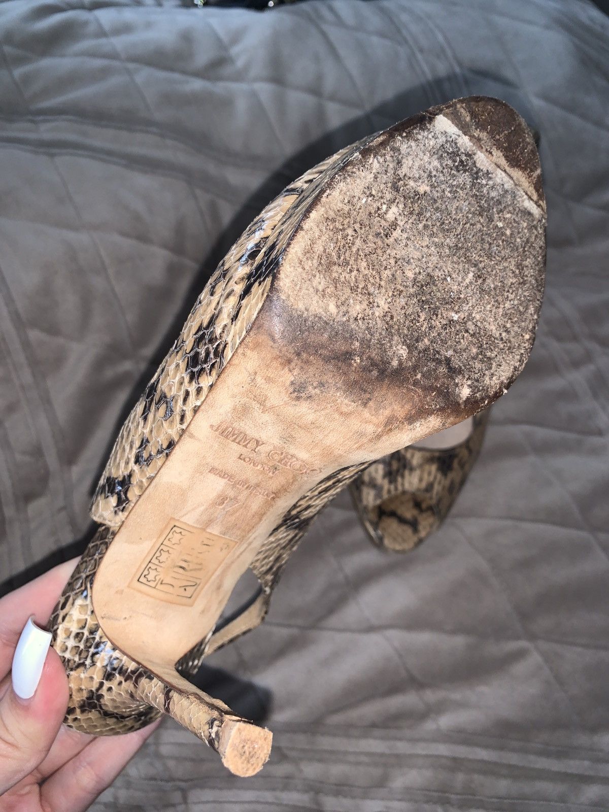 Jimmy Choo Jimmy Choo Snake Slingback Heels Size US 6 / IT 36 - 4 Thumbnail