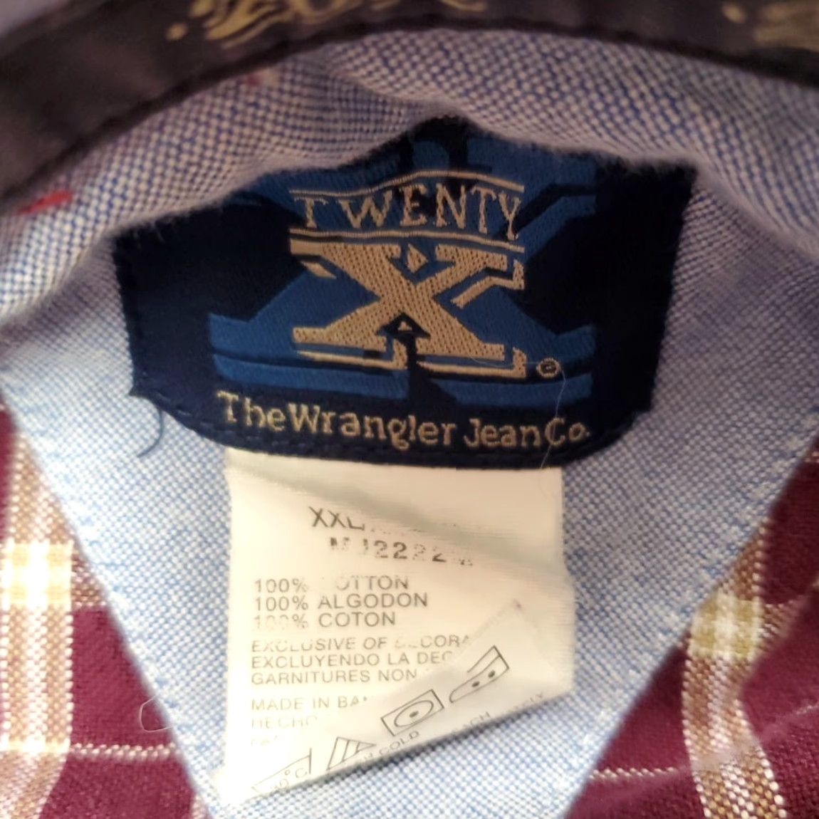 Wrangler Wrangler Shirt Mens 2XL Purple Plaid Long Sleeve Button-Up Western Cowboy Casual N/A Womens Mens Girls Size US XXL / EU 58 / 5 - 5 Thumbnail
