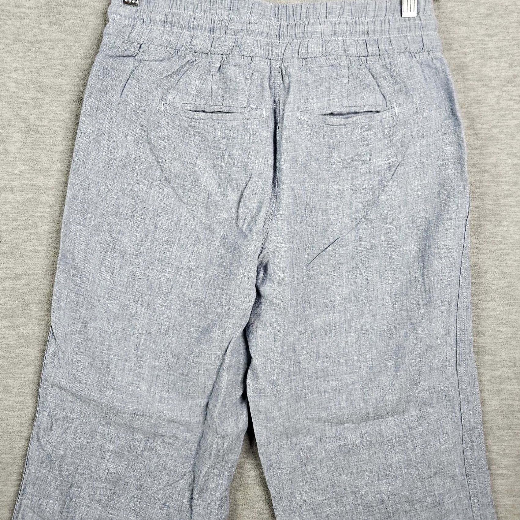 Athleta Athleta Pants Women's Wide Leg Pull On Pockets 100% Linen Size 6 Blue Regular Size 28" / US 6 / IT 42 - 7 Thumbnail