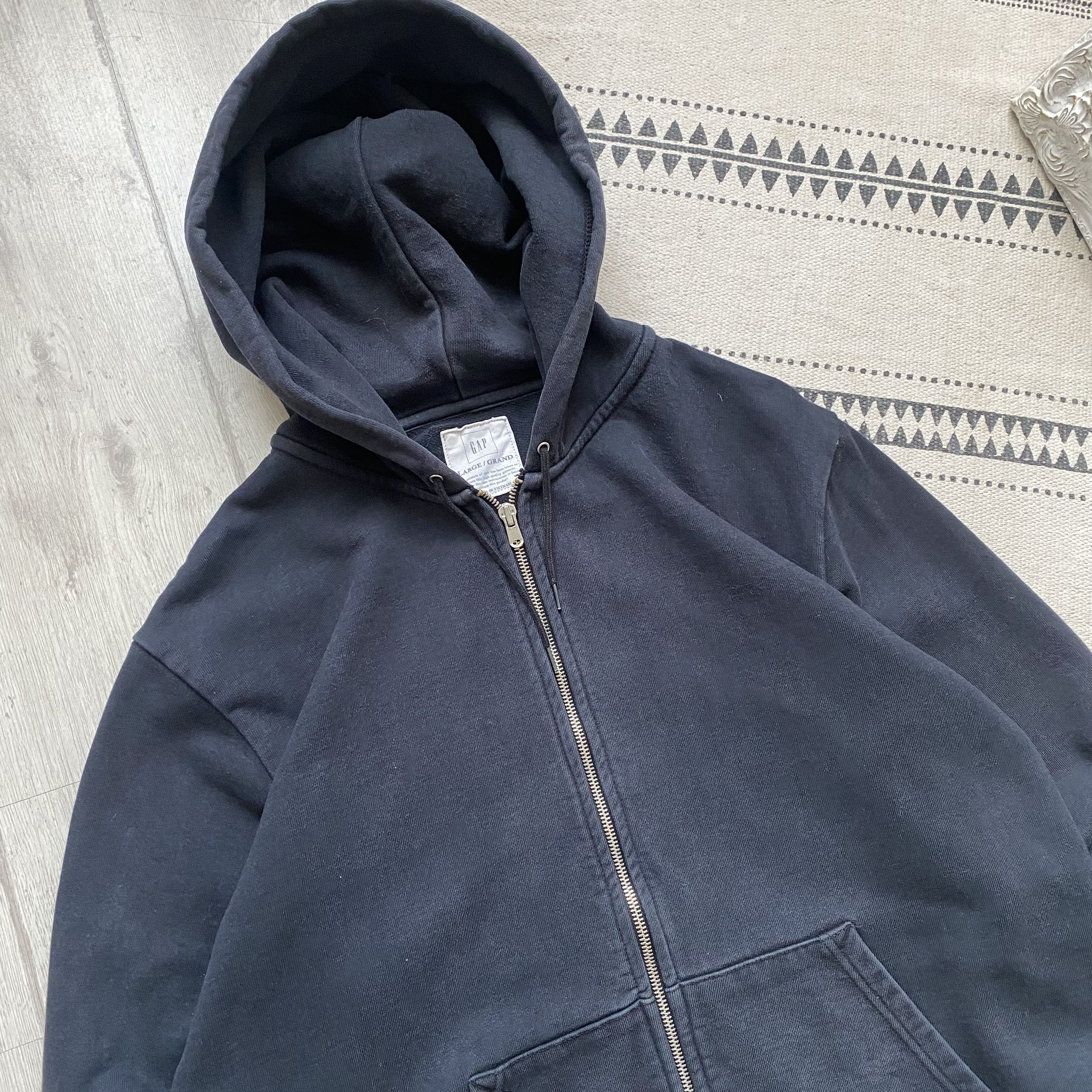 Gap Vintage Faded Heavy Gap Boxy hoodie zip up Avantgade Size US M / EU 48-50 / 2 - 2 Thumbnail