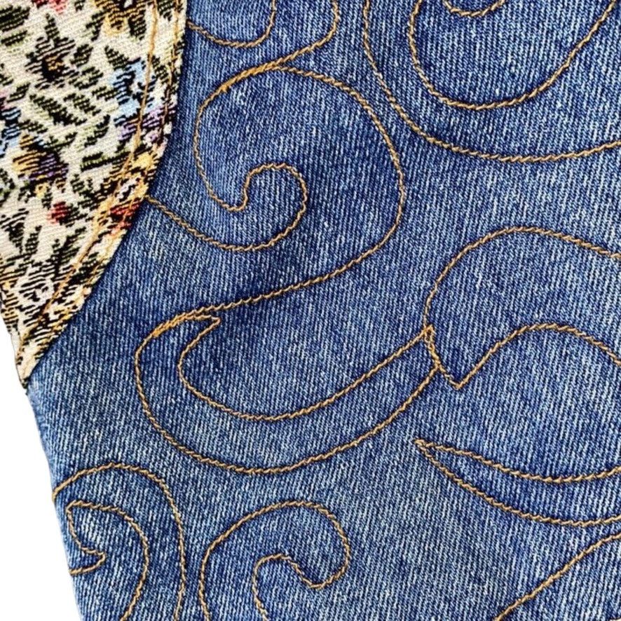 Faded Glory Faded Glory Denim Tapestry Jacket Vintage 80s Large Cotton Size L / US 10 / IT 46 - 9 Thumbnail