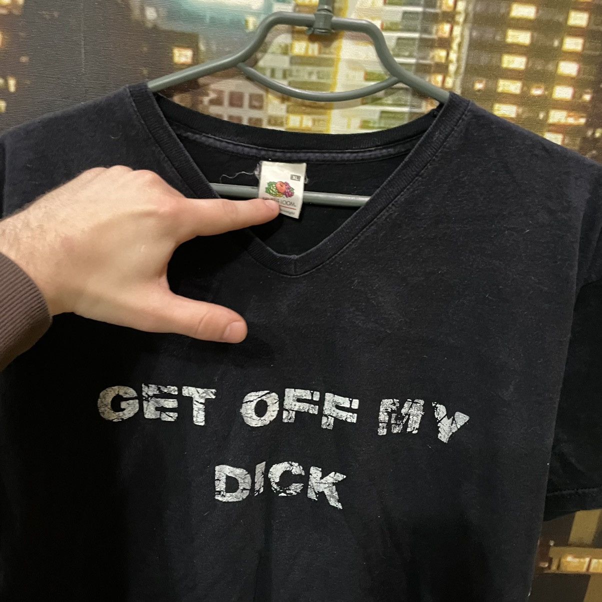 If Six Was Nine OPIUM T SHIRT HUMOR GET OFF MY DICK PENIS FADE PORNO STAR Size US XL / EU 56 / 4 - 5 Thumbnail