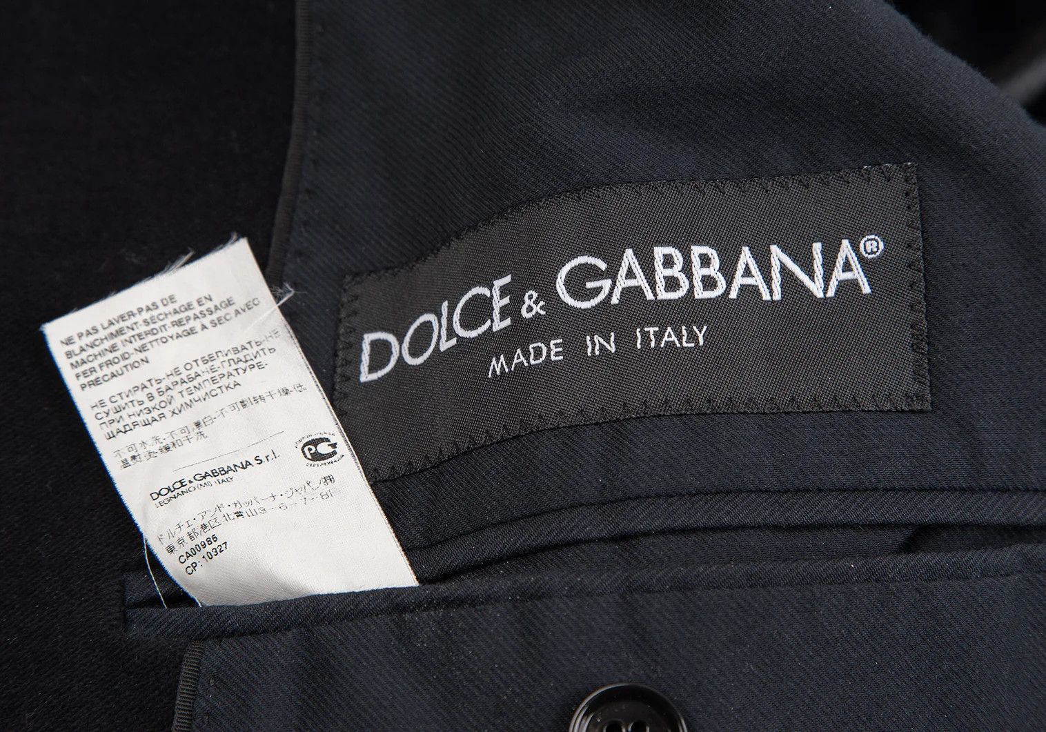Dolce & Gabbana Cotton Peach Skin Peak Lapel Jacket in Black Size 50 Size US M / EU 48-50 / 2 - 13 Thumbnail