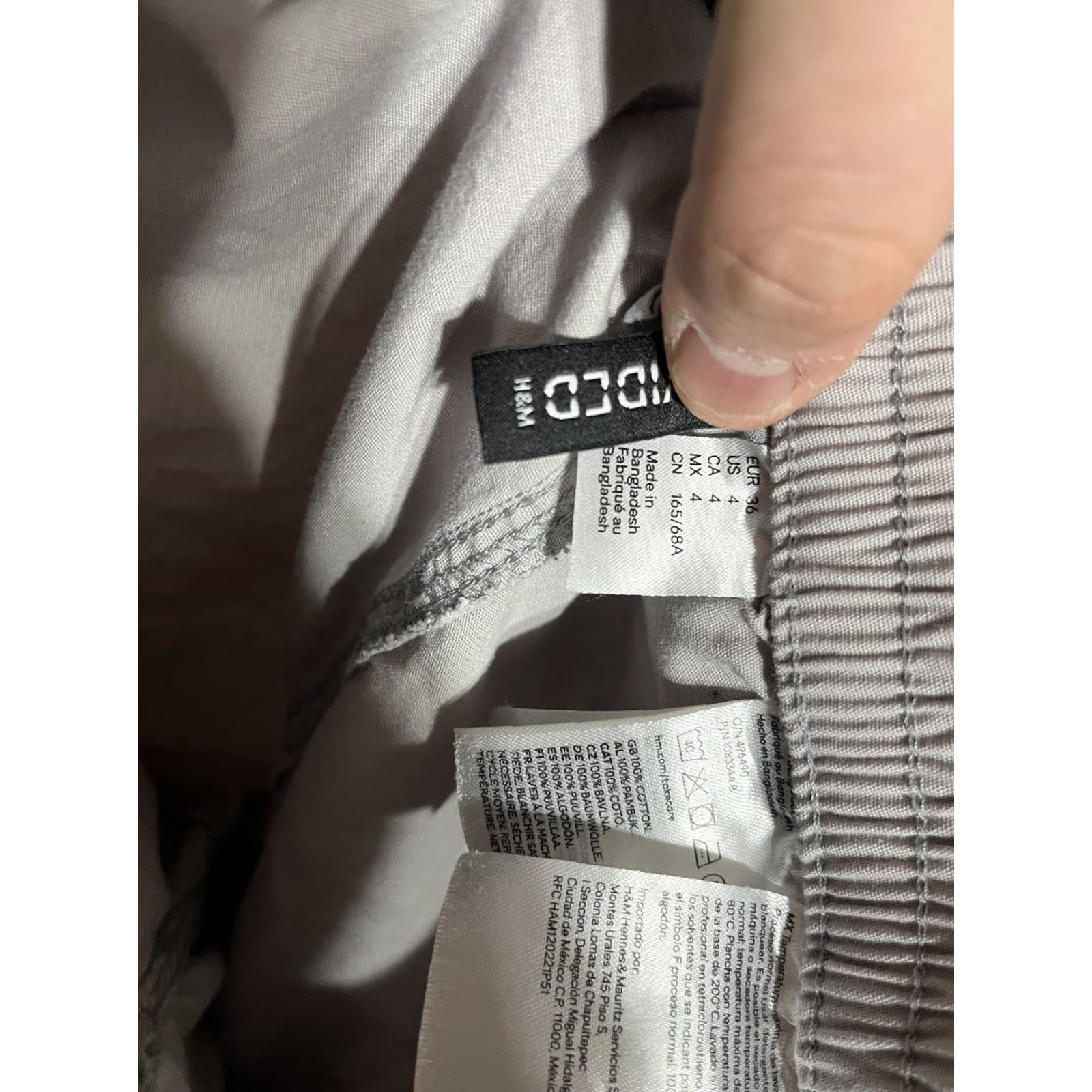 H&M Divided by H&M Gray Cargo Pants High-Rise 4 Womens Pockets Cotton Canvas Jogger Style Casual Workwear (Adult) Womens Size 27" / US 4 / IT 40 - 5 Thumbnail