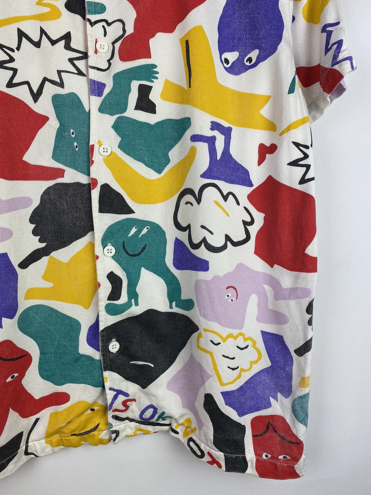 Other Lazy Oaf men’s viscose short sleeve overprinted shirt Size US XS / EU 42 / 0 - 7 Thumbnail