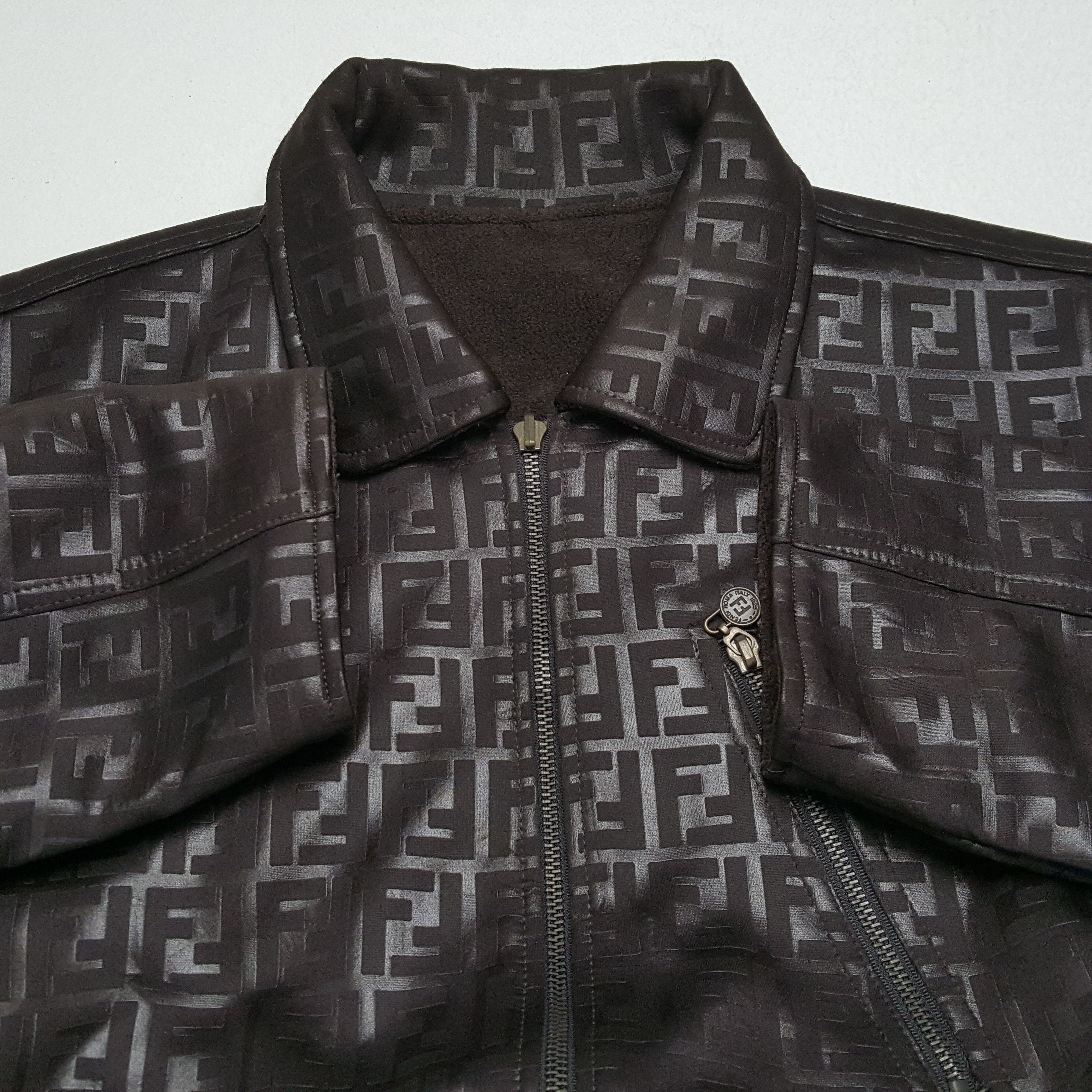 Fendi Vintage FENDI Italian Brand Reversible Monogram Style Jacket Size US L / EU 52-54 / 3 - 12 Thumbnail