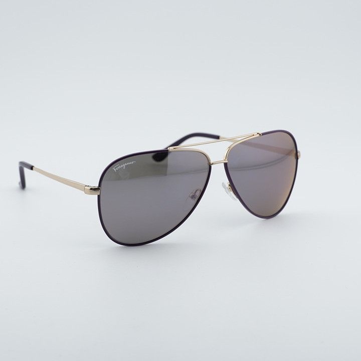 Salvatore Ferragamo Salvatore Ferragamo SF131S 736 Sunglasses Gold / Black Aviat Size ONE SIZE - 7 Thumbnail