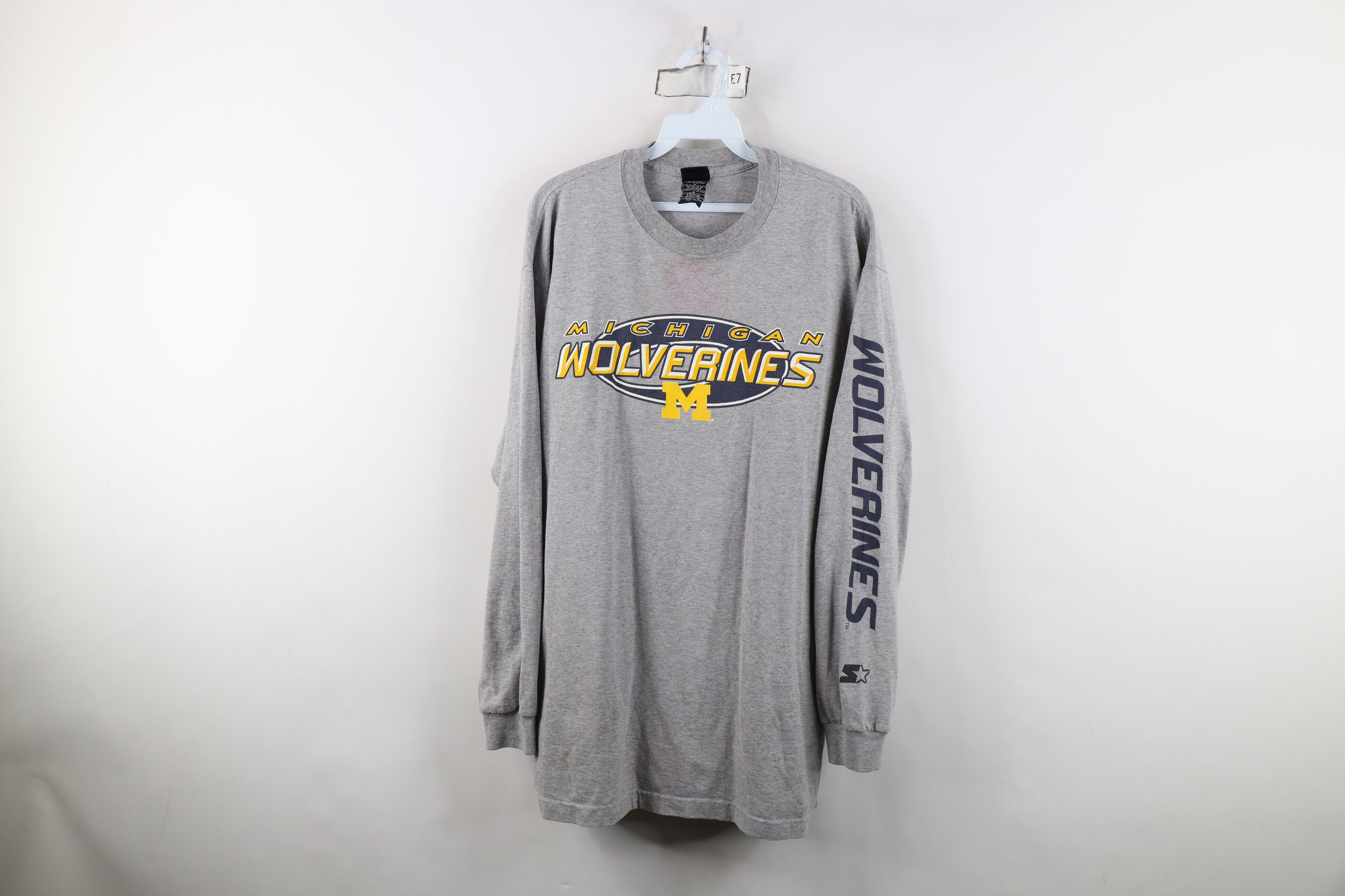 Starter Vintage 90s Starter University Michigan Long Sleeve T-Shirt Size US M / EU 48-50 / 2 - 1 Thumbnail