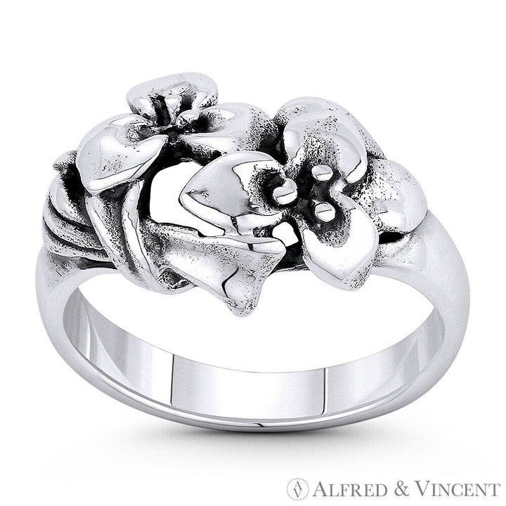 Other Lily Flower Charm Boho Ring in .925 Sterling Silver Size 10 Size ONE SIZE - 1 Preview