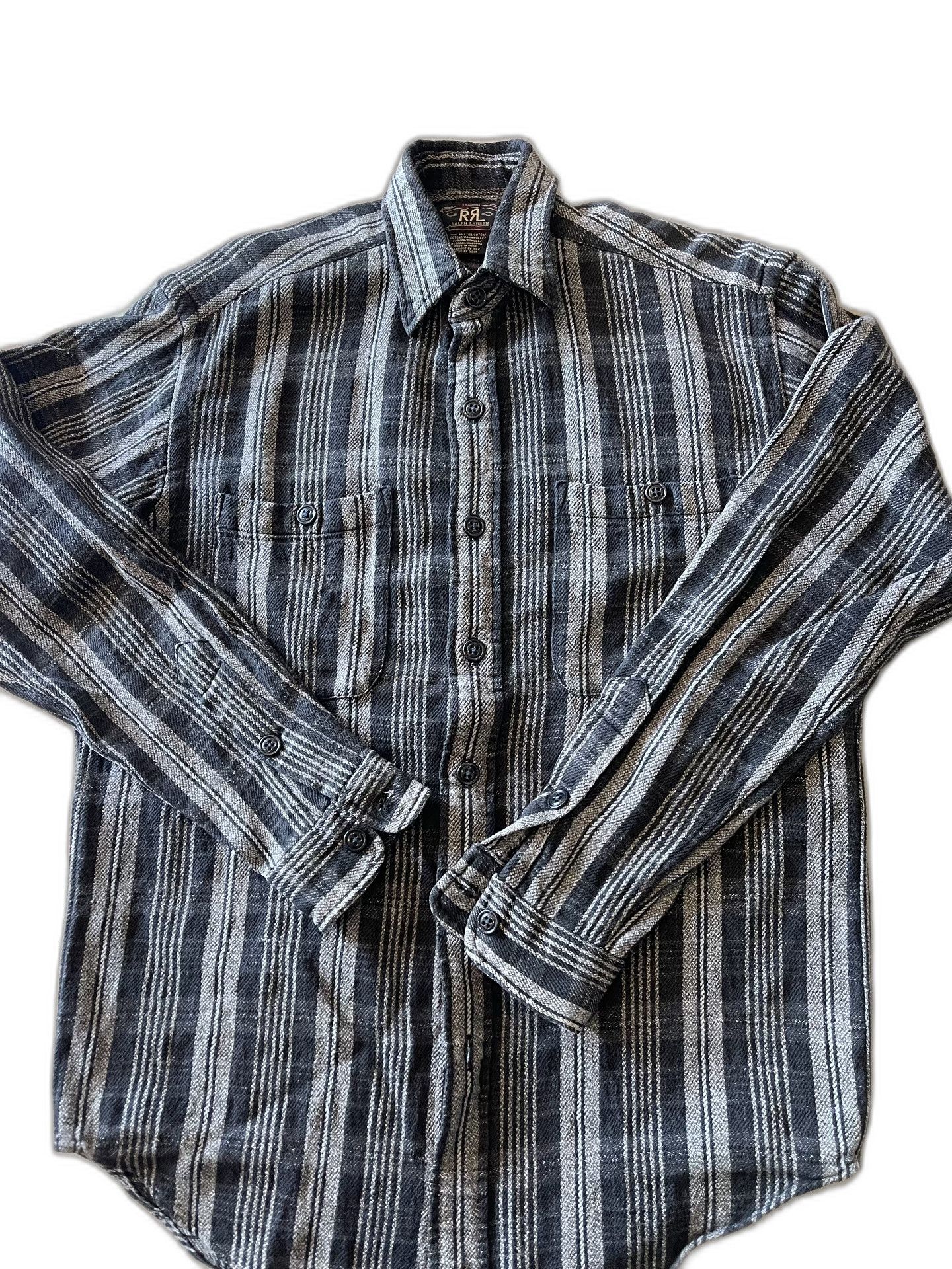 RRL Ralph Lauren RRL Depp Style Striped Shirt Size US M / EU 48-50 / 2 - 1 Thumbnail