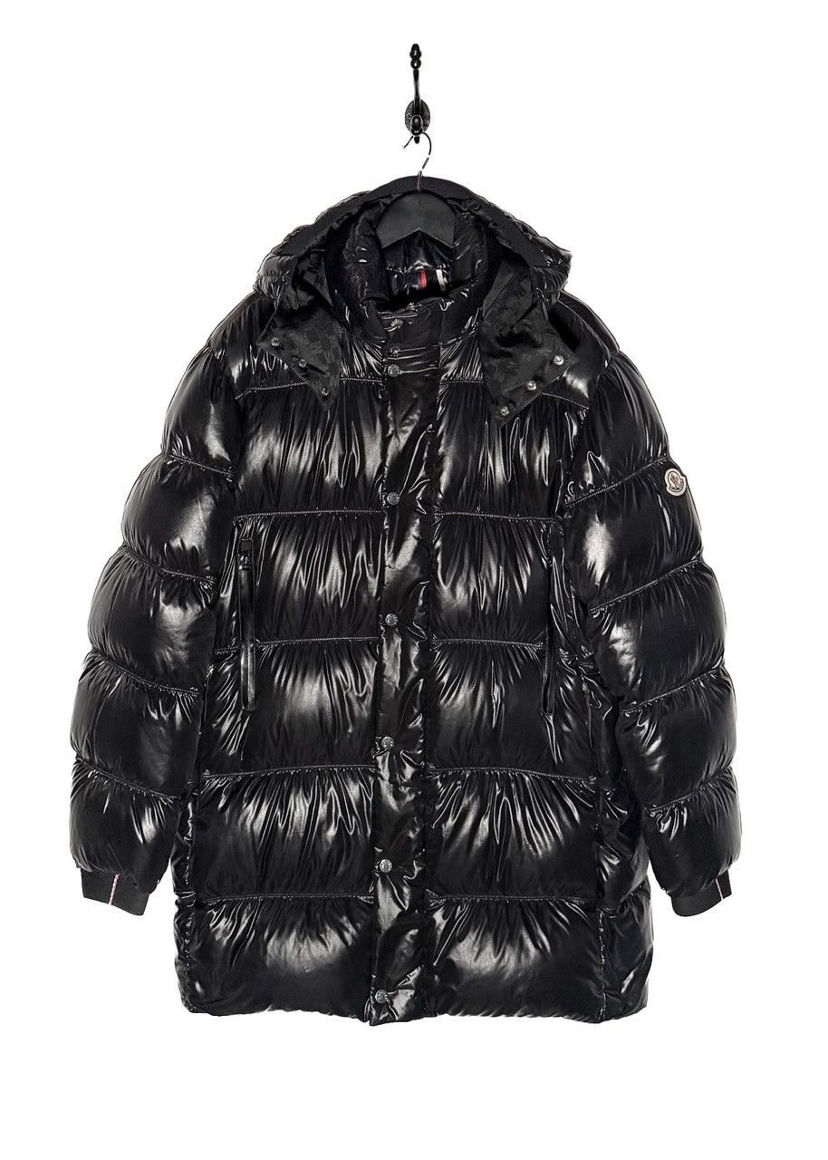 Moncler Moncler Black Glossy Pablof Long Down Hooded Parka Jacket Size US XXL / EU 58 / 5 - 1 Thumbnail
