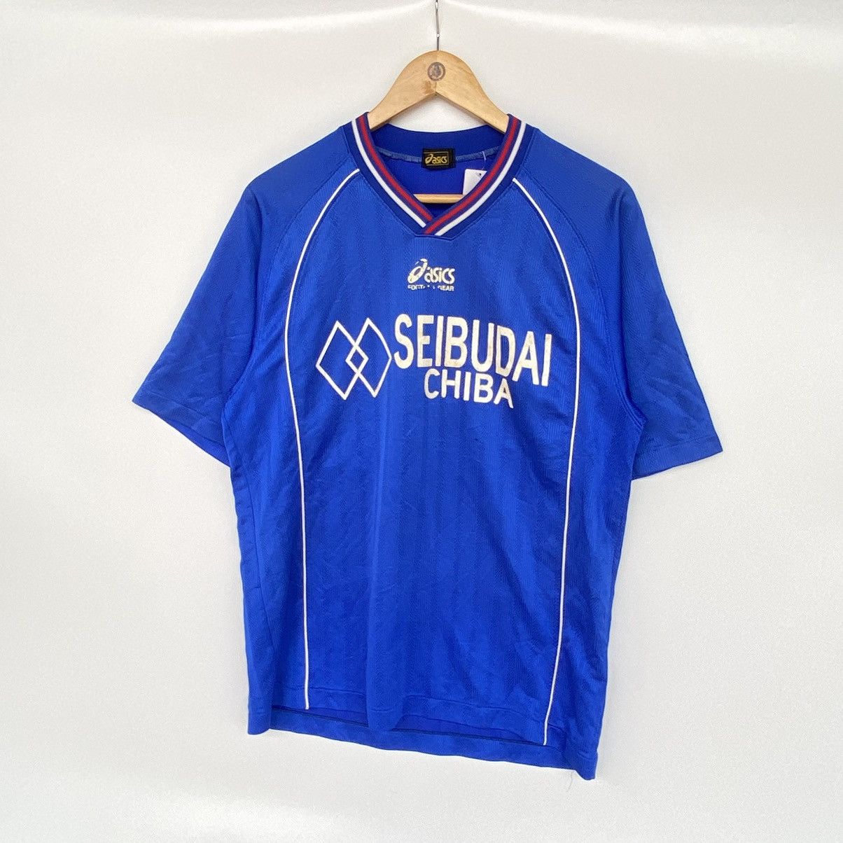 Other Vintageq Blue ASICS Seibudai Chiba Japan Football Shirts Size US L / EU 52-54 / 3 - 2 Thumbnail