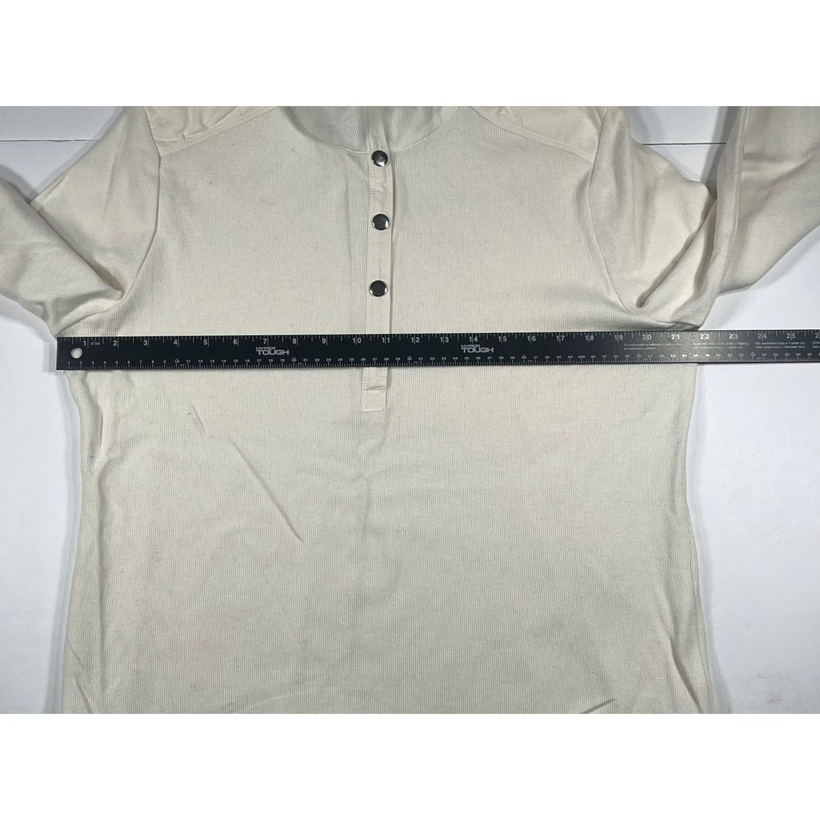 Vintage Karen Scott Sweater Womens L White Sport Women Snap Button Pullover Size Size L / US 10 / IT 46 - 4 Thumbnail