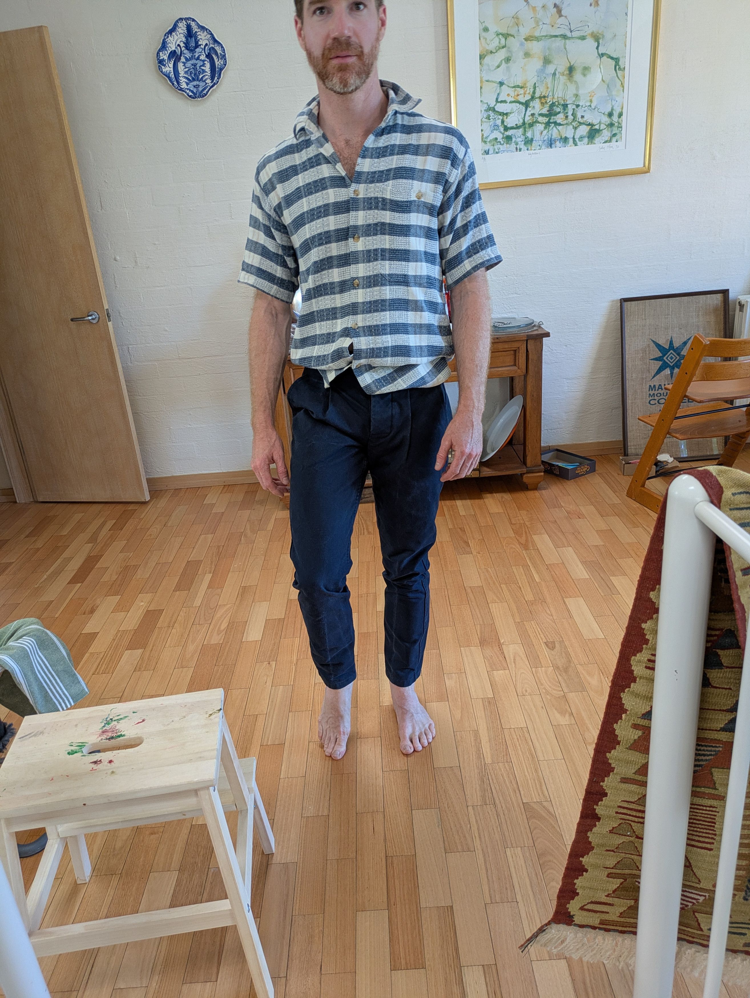 S.E.H. Kelly S.E.H Kelly Slim Trousers – Navy Sailcloth – XS Size US 28 / EU 44 - 6 Thumbnail