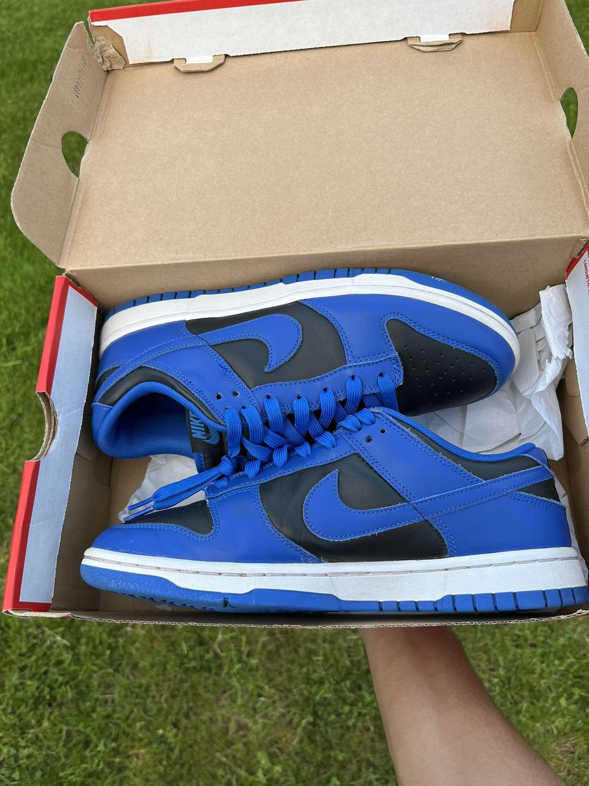 image of Nike Dunk Low Hyper Cobalt Shoes in Blue, Men's (Size 8.5)