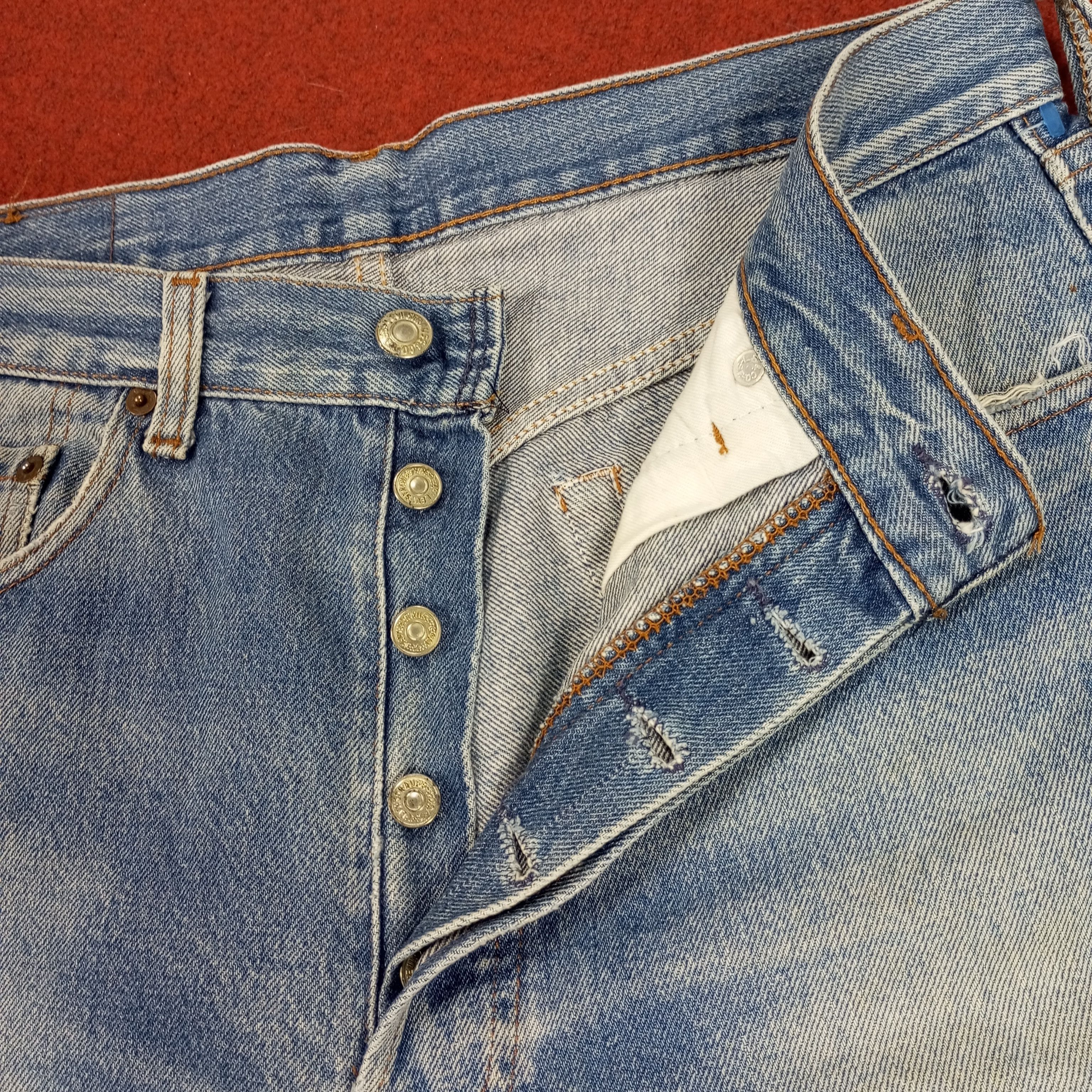 Levi's × Vintage Levis 501 Streetwear Style Distressed Jeans Size US 31 - 12 Thumbnail