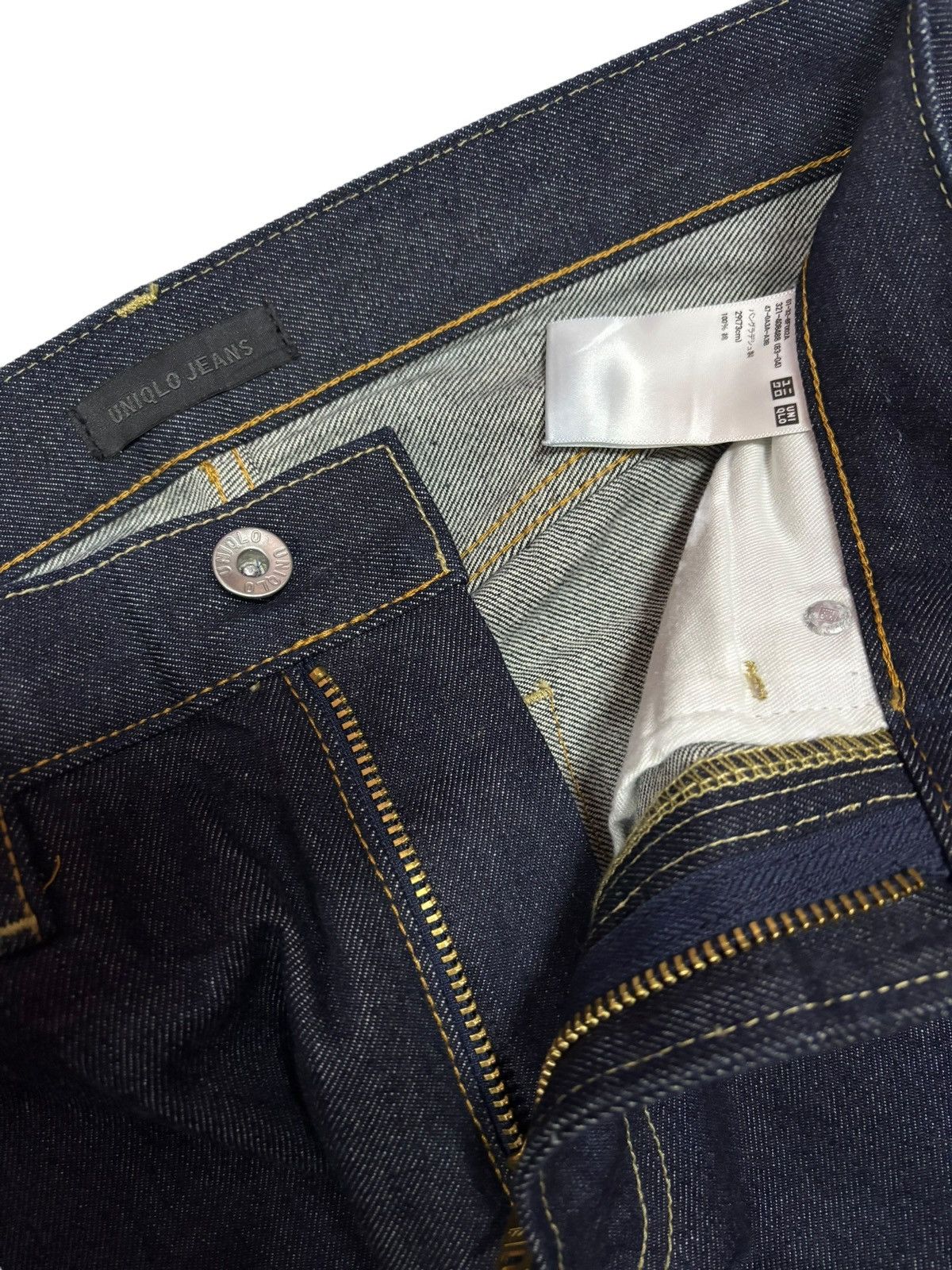 Japanese Brand × Kaihara Denim × Vintage Vintage Kaihara Uniqlo Blue Indigo Washed Raw Jeans Size US 30 / EU 46 - 6 Thumbnail