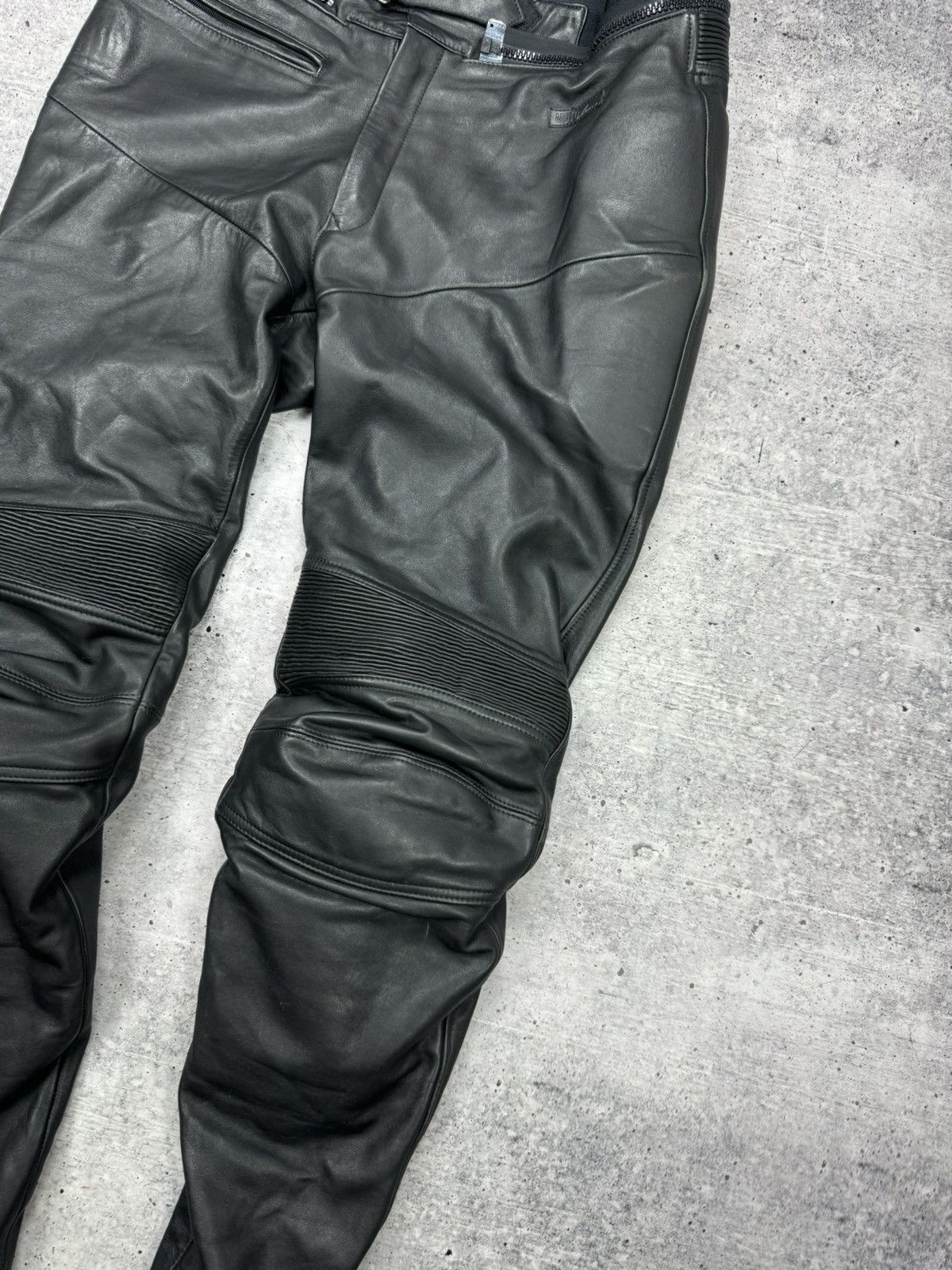 Genuine Leather × Vintage Vintage Y2K Style Moto Bike Racing Genuine Leather Pants Size US 38 / EU 54 - 4 Thumbnail