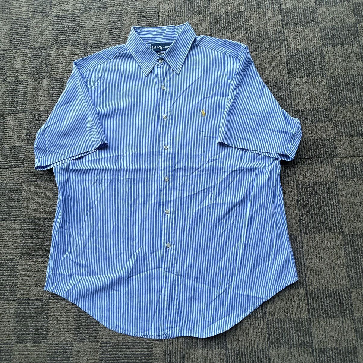 Polo Ralph Lauren Vintage Polo Ralph Lauren Blue/White Striped Button-Up Shirt Size US XL / EU 56 / 4 - 1 Thumbnail