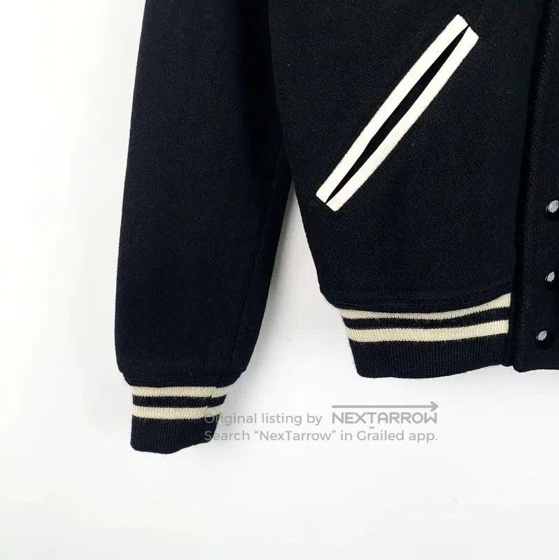 Yves Saint Laurent YSL Black Women's Varsity Jacket . Size XXS / US 00 / IT 34 - 4 Thumbnail