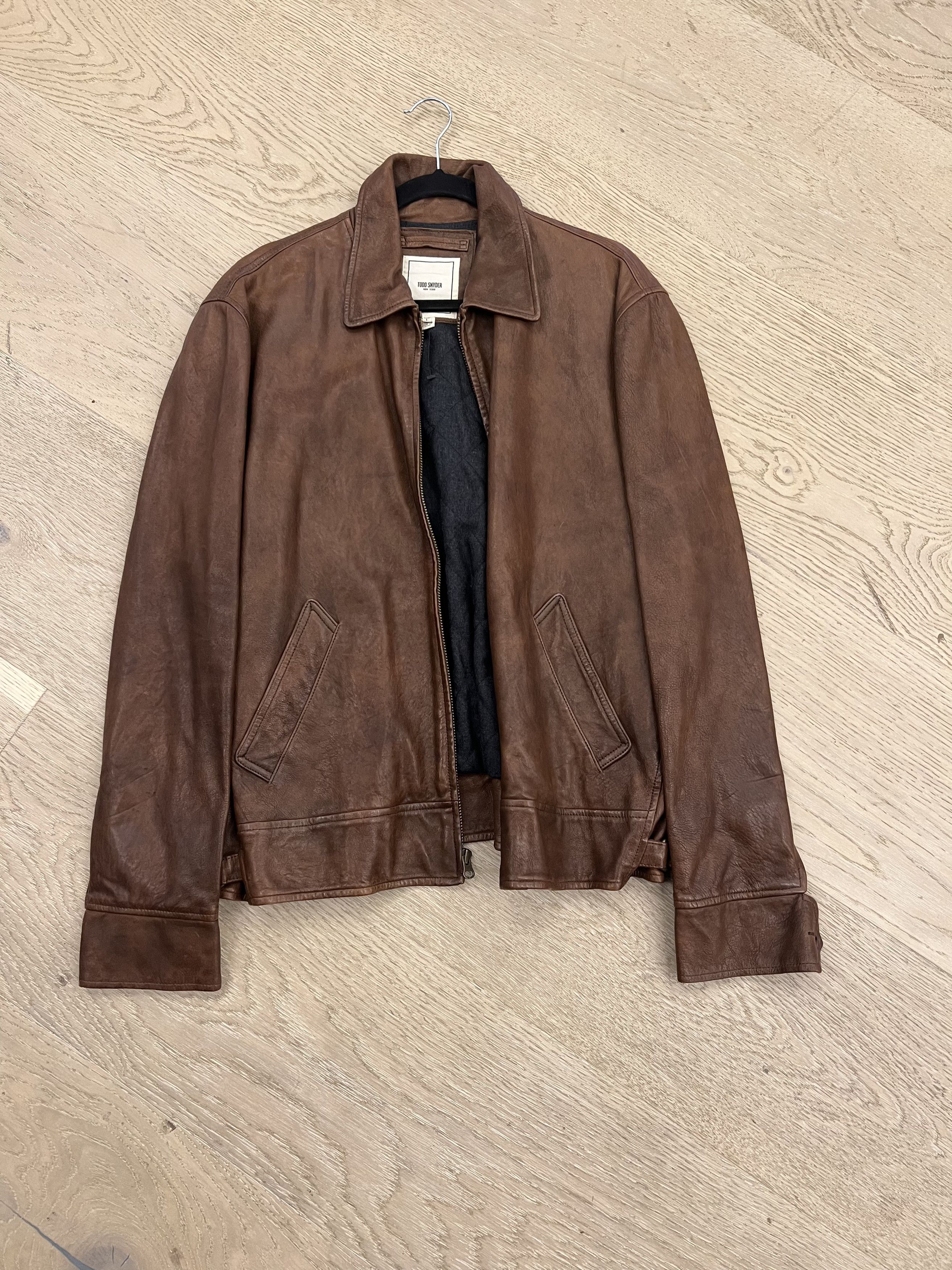 Todd Snyder Todd Snyder Leather Jacket dean dylan large brown | Grailed