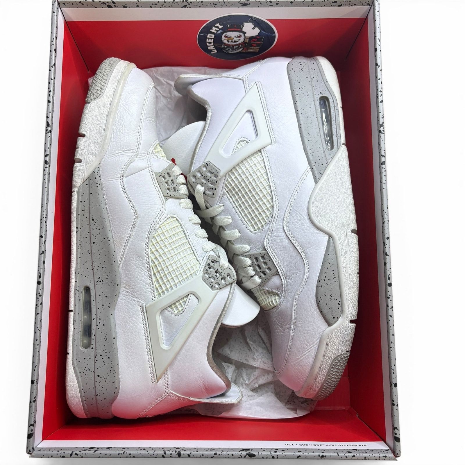 Jordan Brand Size 13 - Jordan 4 Retro "White Oreo" Sneakers Size US 13 / EU 46 - 2 Thumbnail