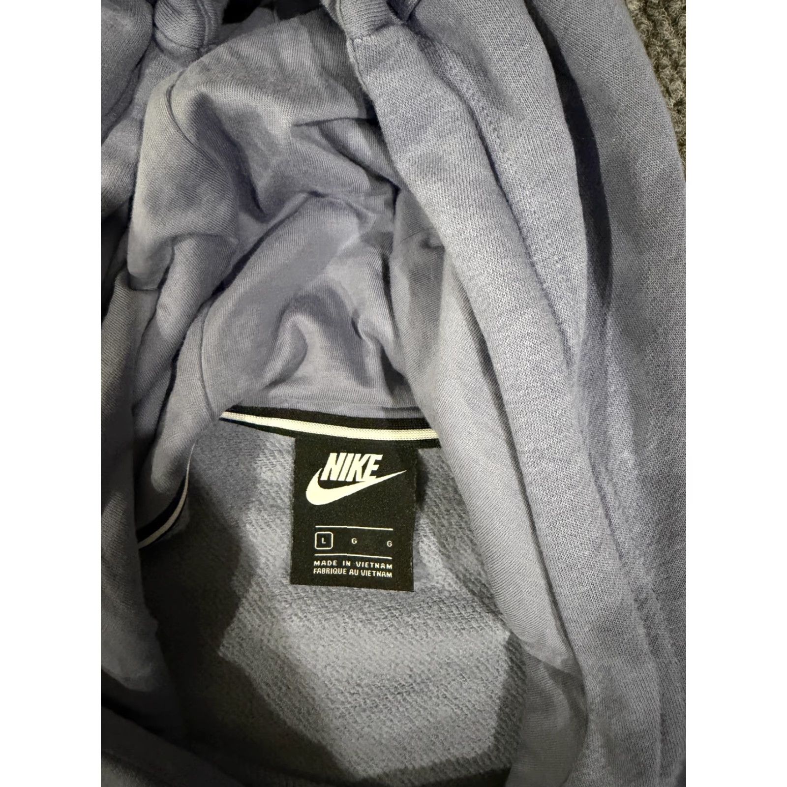 Nike Nike Hoodie Women's Large Blue Pullover Swoosh Logo Fleece Sweatshirt Athletic Size L / US 10 / IT 46 - 6 Thumbnail