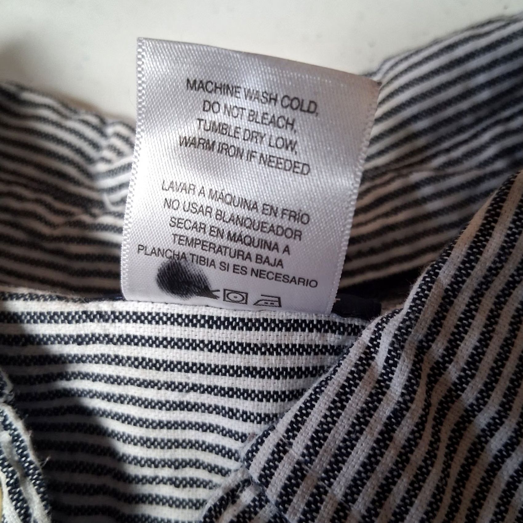 Basic Editions VINTAGE Basic Editions Hickory Stripe Shirt Men XL Button-Down Black Long Sleeve Size US XL / EU 56 / 4 - 5 Thumbnail