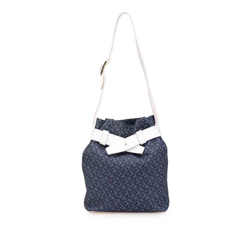 Loewe Loewe Bucket Canvas Leather Shoulder Bag Canvas Crossbody Bag in Blue, Women's