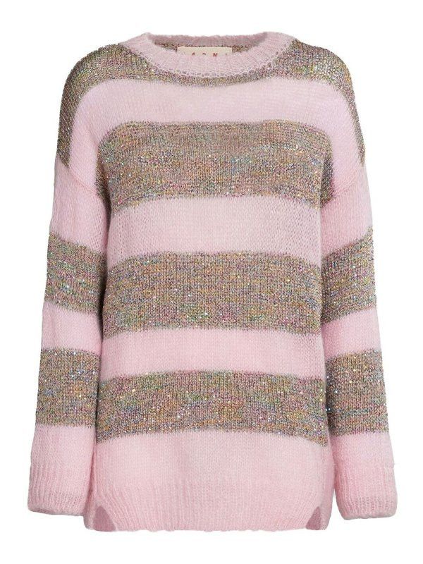 Marni o1srvl11e0624 Crewneck in Pink/Brown Size XS / US 0-2 / IT 36-38 - 1 Thumbnail