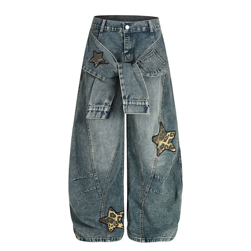 Jean American Vintage Star-Patch Jeans Size US 32 / EU 48 - 1 Thumbnail