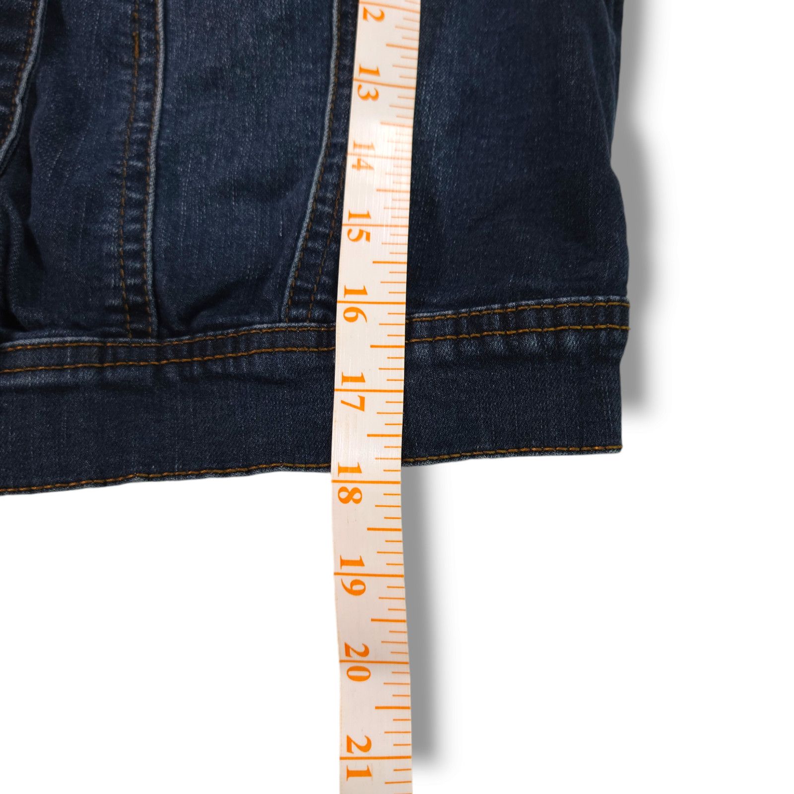 Other EUC Wax Jean Classic Denim Crop Jean Jacket Sz. S Dark Denim Size S / US 4 / IT 40 - 10 Thumbnail