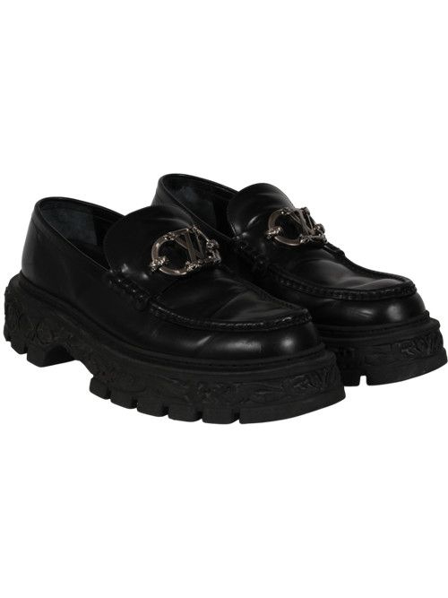 Louis Vuitton Baroque Loafers Black Leather Size US 11 / EU 44 - 1 Thumbnail