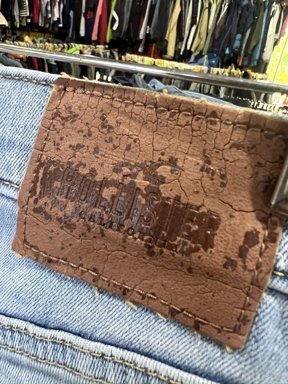 Hollister 🔥Hollister Side Stripe Distressed Denim Size US 31 - 13 Thumbnail