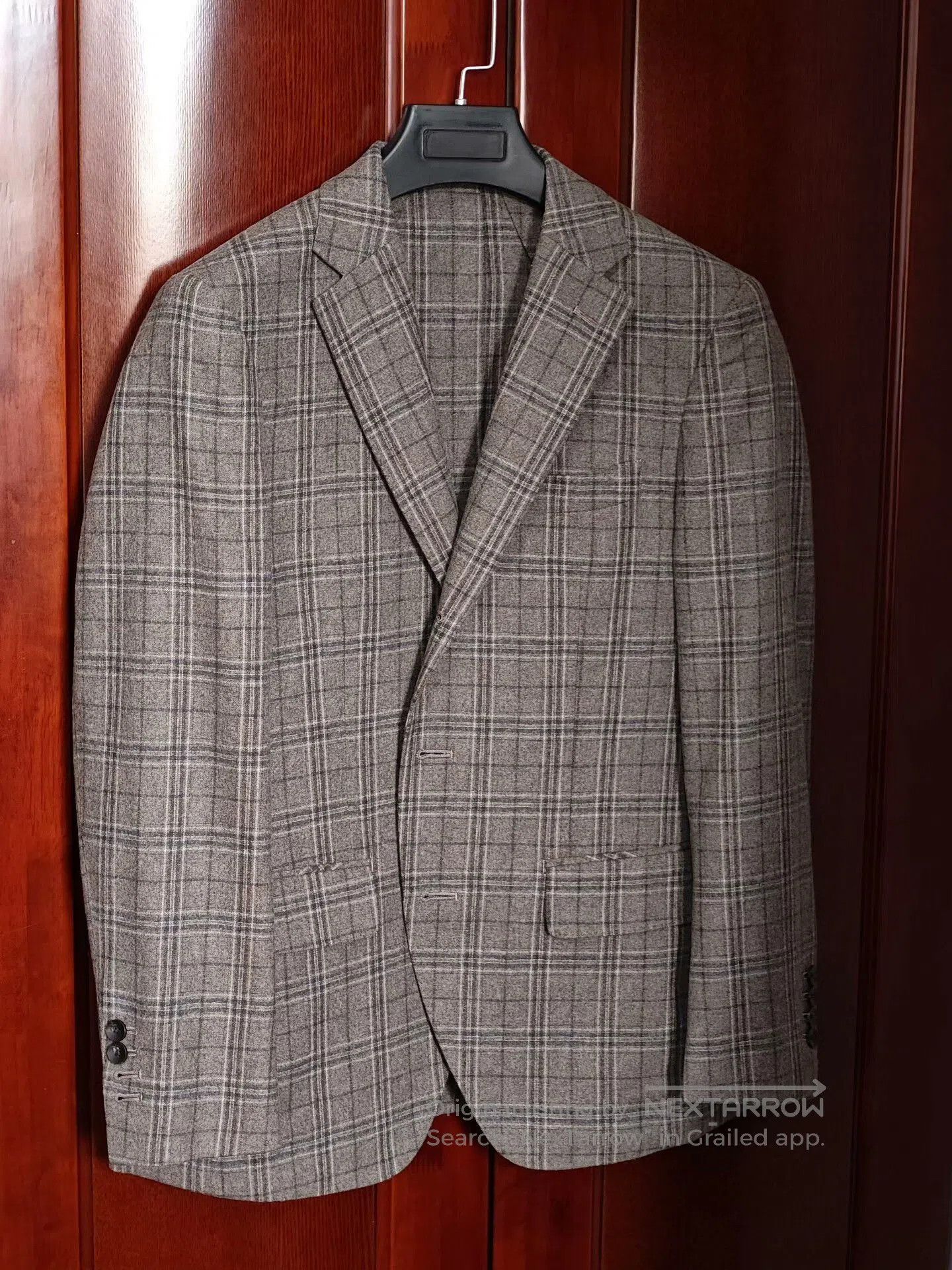 Alfredo Bannister Custom Italian Gray Wool Suit Jacket. Size US S / EU 44-46 / 1 - 1 Thumbnail