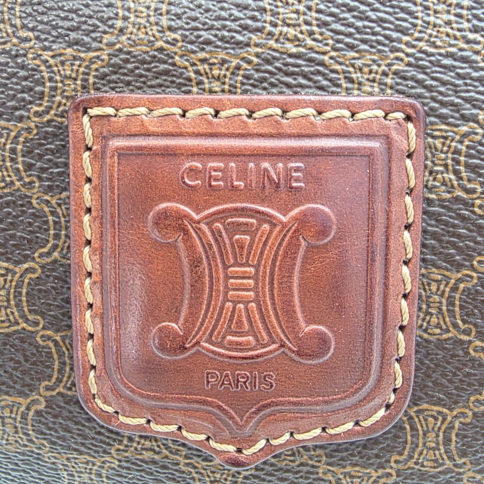Celine Céline Paris Vintage Macadam Triomphe Large Boston Bag Size ONE SIZE - 8 Thumbnail