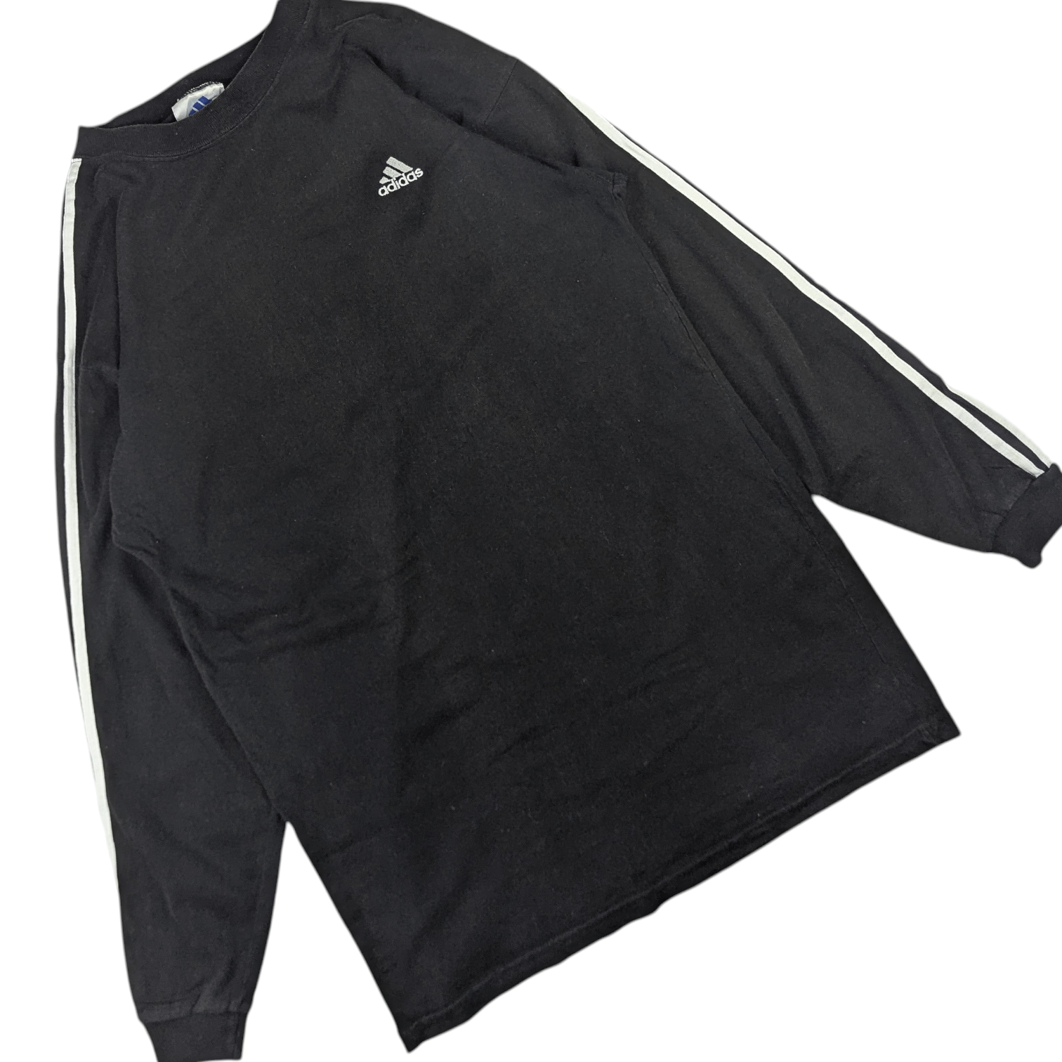 Adidas Vintage 90's ADIDAS Black Long Jumper Sweatshirt Size US M / EU 48-50 / 2 - 3 Thumbnail
