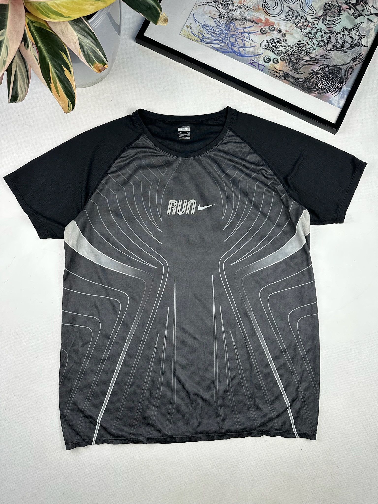 Nike Vintage Nike Central Swoosh Jersey 90s TN total 90 running Size US XL / EU 56 / 4 - 1 Thumbnail