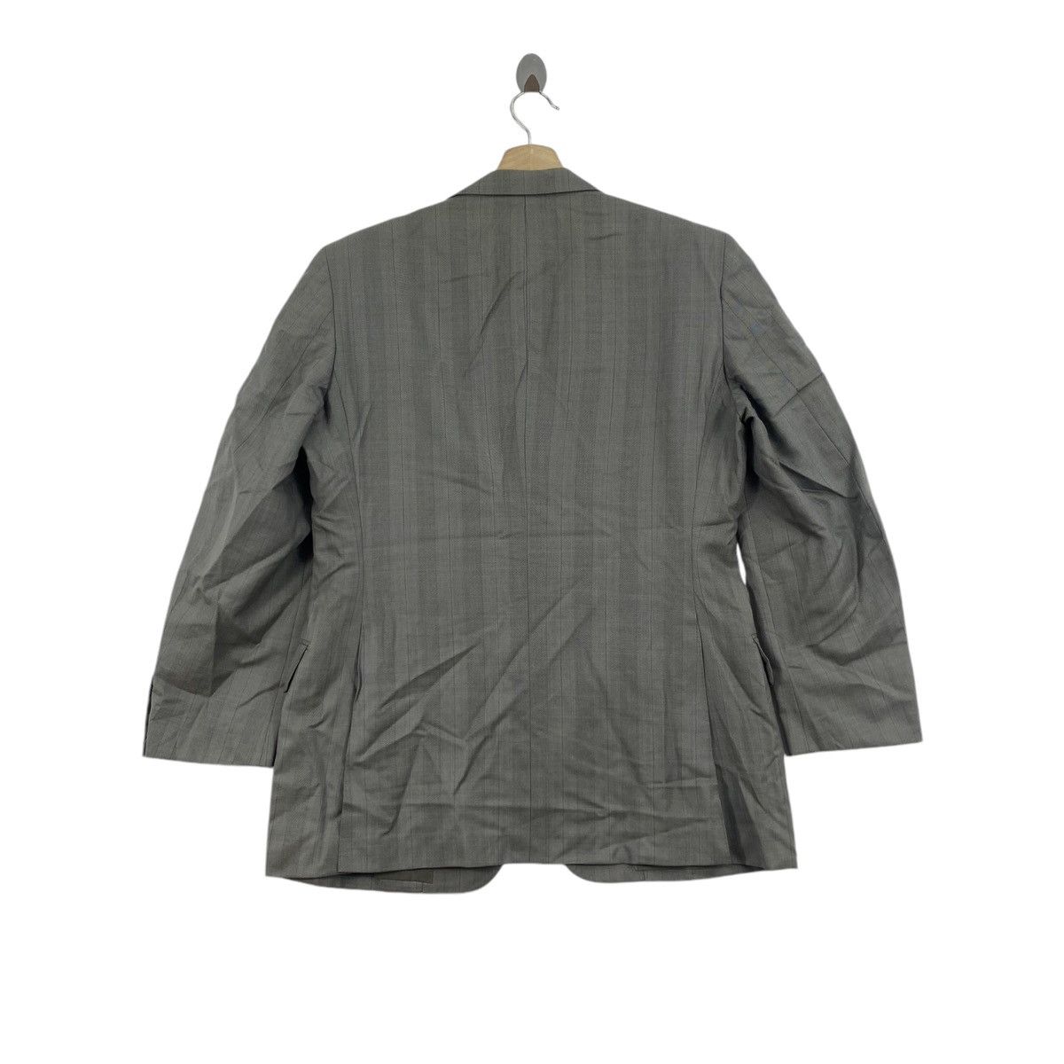 Burberry × Vintage Vintage BURBERRYS London Hickory Stripes Grey Blazer Coat Size US M / EU 48-50 / 2 - 3 Thumbnail
