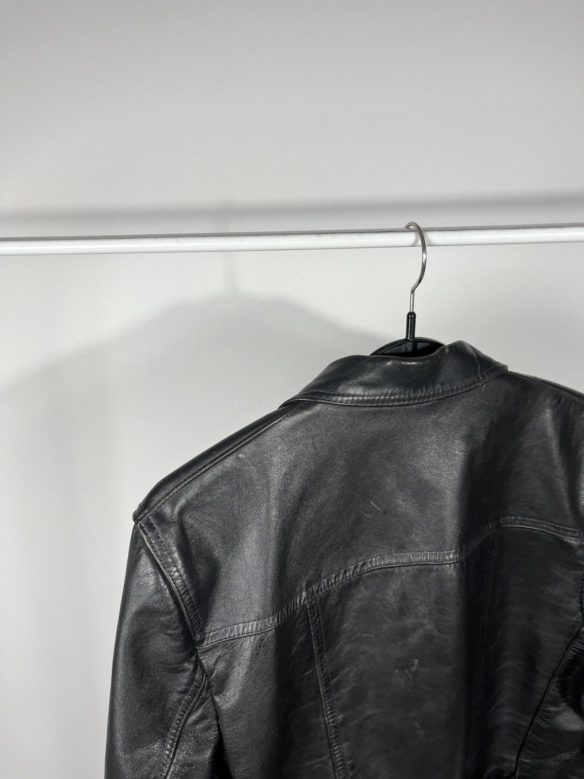 Leather Vintage Leather Blazer Jacket Made in Finland Heavy Coat L Size US S / EU 44-46 / 1 - 14 Thumbnail